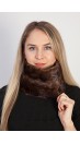 Brown mink fur neck warmer - created with mink fur remnants